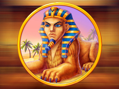 A Sphinx as a slot game symbol