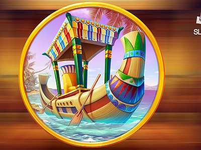 Egyptian papyrus boat as a slot symbol