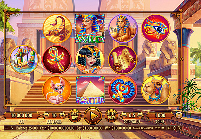 Egyptian Themed Game Reel casino digital art egypt slot game egyptian egyptian casino slot egyptian slot gambling game art game design game reels graphic design reels slot design slot machine slot machines