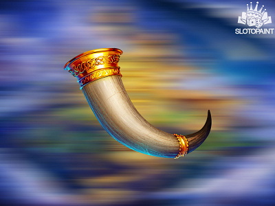 Viking drinking horn as a slot symbol