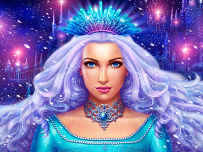 Splash screen of the Snow Queen Themed slot game casino developer casino gambling gambling gambling design graphic design graphic designer slot developer slot development slot game art slot symbol snow queen snow queen symbol splash splash screen symbol developer symbol development symbol slot game