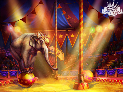 The Circus Show as a slot game Background