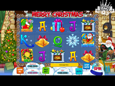 "Merry Christmas' slot machine casino software christmas slot christmas slot machine chtistmas theme gambling game art game design newyear slot slot design slot game art slot game design slot game software slot machine slot machine art