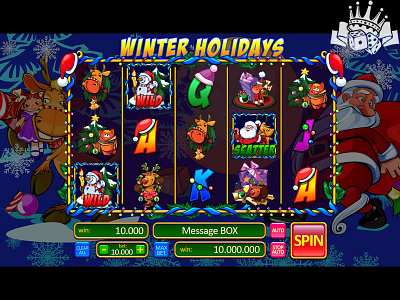 Happy Winter Holidays christmas slot gambling game art game design graphic design holiday slot game holidays holidays slot machine holidays theme new year 2020 new year slot newyear slot santa slot winter winter holidays winter slot winter slot game winter slot machine winter themed slot