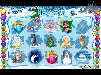 New Year Themed Slot game father frost frost gambling game art game design graphic design new year slot new year slot game new year symbols new year theme new year toy russian russian new year snow snowman