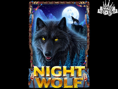 Wolves Themed slot game Logo logo logo development logo slot logotype logotype development night wolf night wolf slot slot game art slot game development slot logo slot machine art wolf wolf logo wolf logotype wolf slot logo wolf slot logotype wolf slot symbol