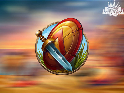 Shield and sword ... or Hoplone and Xiphos gambling game art game design graphic design hoplon shield slot symbol sparta sparta slot sparta symbol spartan game spartan slot game spartan symbol sword xiphos