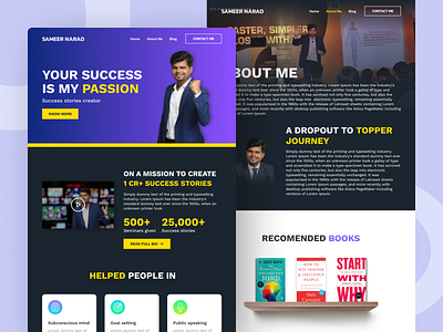 Motivational Speaker Landing Page landing page life coach motivational motivational quotes personal brand ui ux web design websites