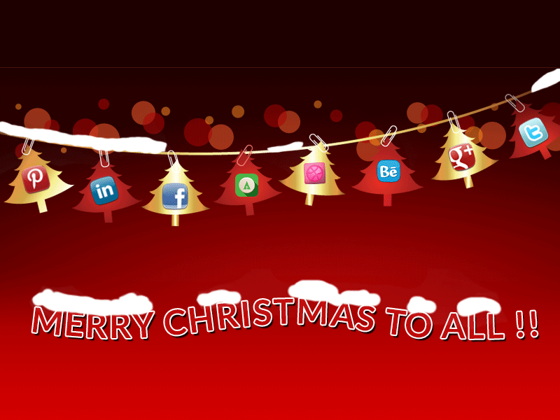 Christmas to all Networks card christmas gif greeting network new pin red snow social tree year