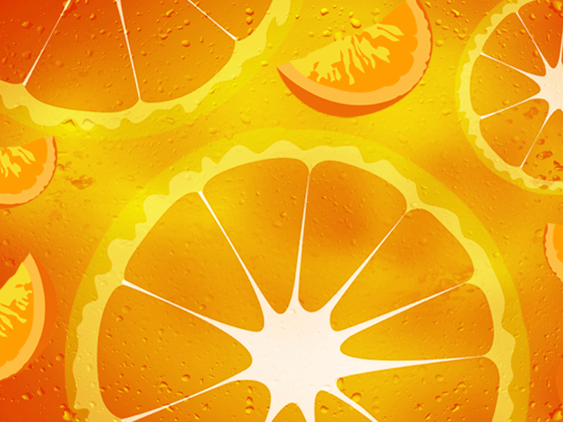 Orange - Fruit and Color! clean color effects flat fruit gif gradients juicy making neat orange overlay