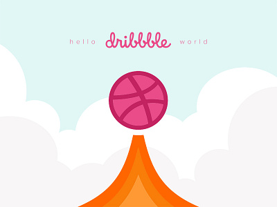 Hello Dribbble World debut first first shot hello world