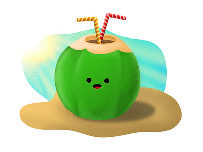 Coconut Summer - Illustration🌴🏖️