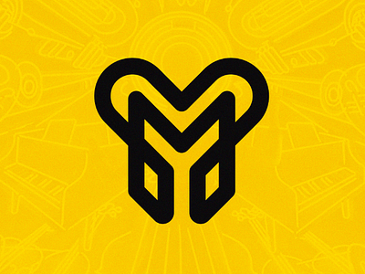 M for MusicLove - Logo Concept Ⓜ️🎧♥️ clean logo creative creative logo graphic design headphone illustrator logo logo design love minimal modern monogram music smart logo yellow