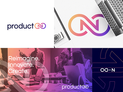 Product^n - Logo Concept v1 branding colors flatlogo idenity infinity logo lettermark logo design logo designer logomark logos monogram n logo product management