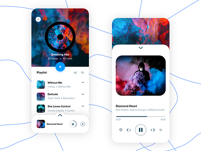 Music player UI 2d abstract adobe app design better clean design clean ui digital art dribbble mobile mobile ui music app music art music player play player rounded corners ui ux uidesign world