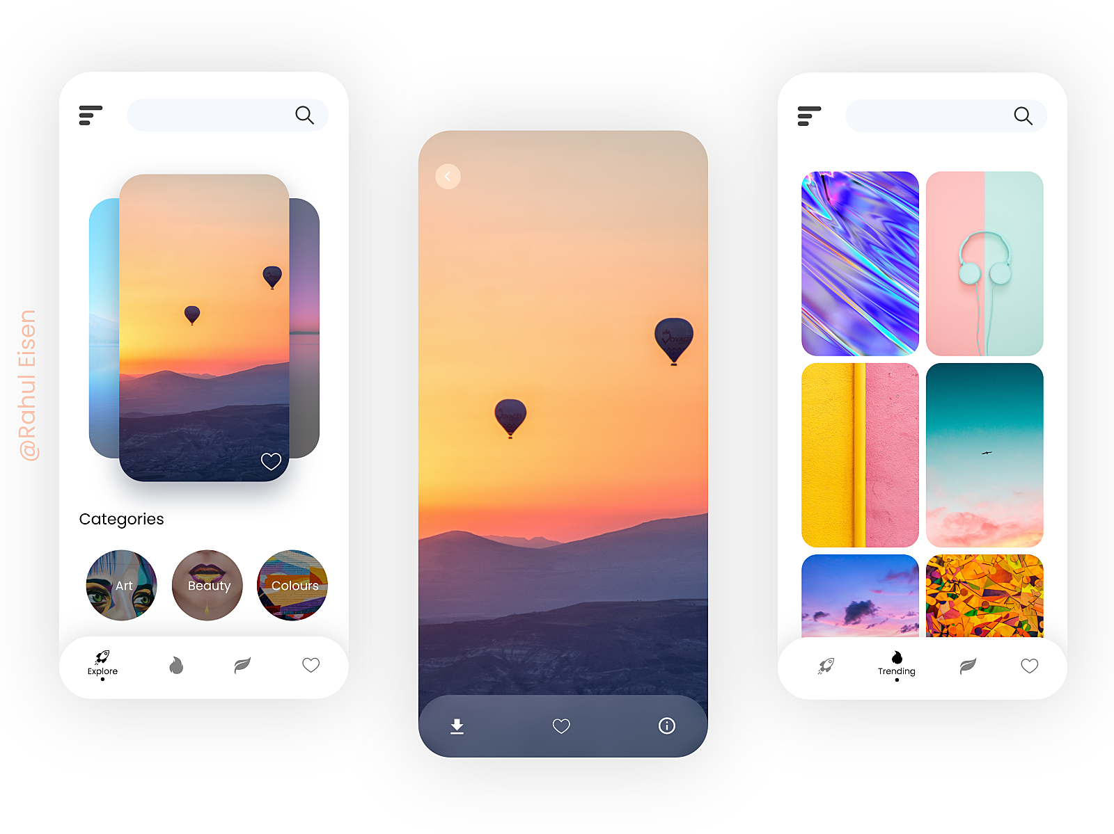 Wallpaper app UI by Rahul on Dribbble