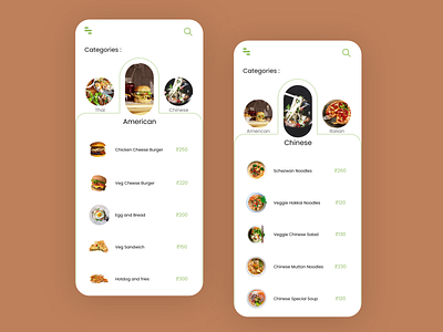 Restaurant/Cuisine Food App UI Design