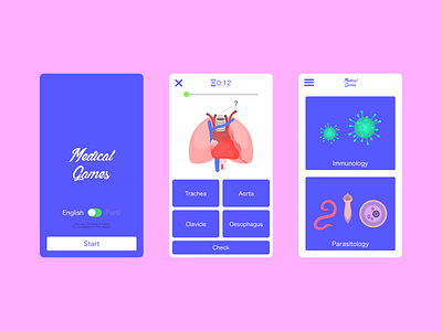 Medical Game app app design gamification graphic design interaction design typography ui ui design ux ux design visual design