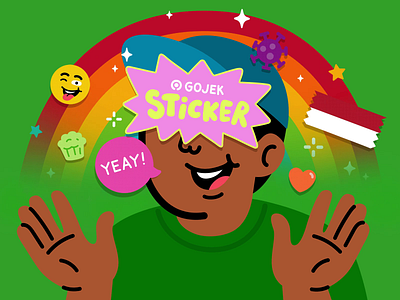 Gojek Sticker ✨ animation characterdesign design gojek gojek sticker illo illustration sticker ui ux vector