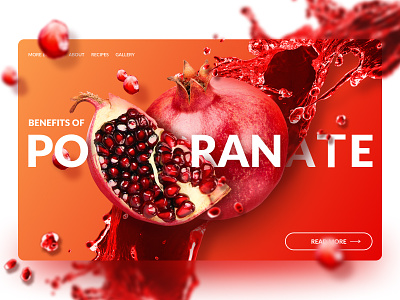 Pomegranate concept berries branding concept design pomegranate ui web