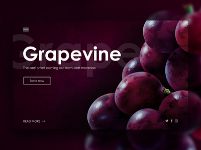 Grape concept concept first screen landing ui ux web design