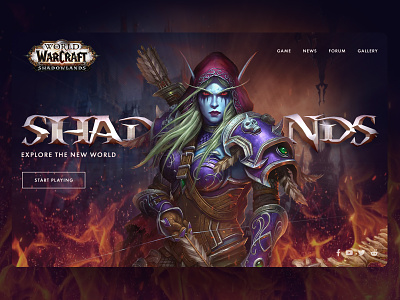 World of Warcraft Shadowlands concept art branding concept design photoshop ui warcraft web