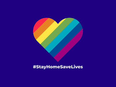 #StayHomeSaveLives coronavirus illustration logo
