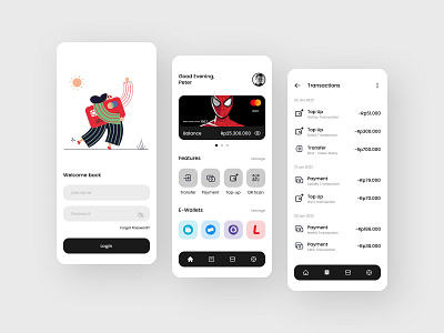 Mobile Banking App — Exploration app design ui