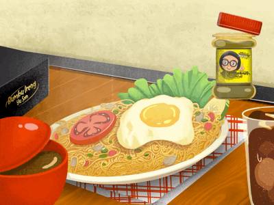 Indonesian noodle animation