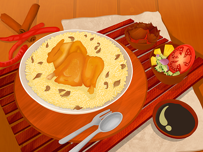 Arabian food illustration adobe illustrator affinitydesigner art artist design food food and drink foodanimation foodie illustration ilustrator vector