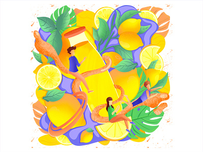 Lemon fresh artwork illustration 2dart adobe illustrator affinitydesigner art artist design gradient color illustration ilustrator ui uidesign uiux uxdesign vector