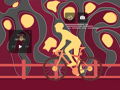 Bicycle UI (Lock Screen) Idle Design 2dart affinitydesigner art artist design illustration ilustrator uidesign uxdesign