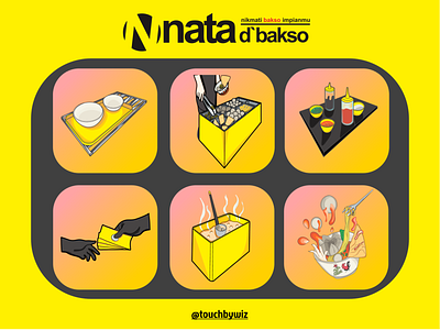 Icon for Nata d Bakso 2dart adobe illustrator affinitydesigner art artist design gradient color illustration ilustrator vector