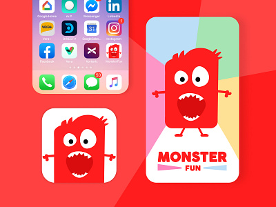 Daily UI :: 005 - App Icon app icon challenge dailyui dailyui 005 ilustration kids monster