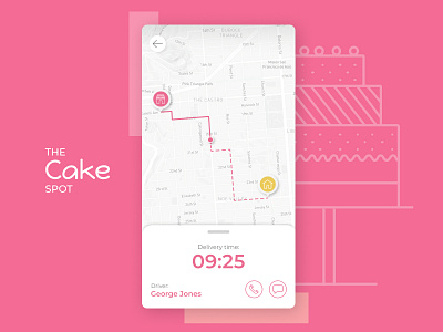 Daily UI :: 020 - Location Tracker cakes daily ui 020 dailyui dailyui 020 dailyuichallenge delivery location tracker