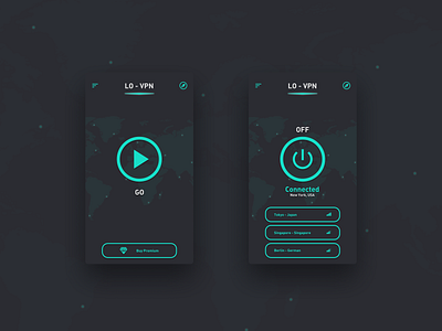 LO VPN - VPN Apps design mobile app simple design uidesign uiux vpn app