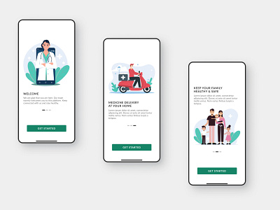 Healthcare UI Design aesthetic application figma figmadesign healthcare healthcare app login page medical medical app medical care minimal minimalist minimalist design mobile ui splash screen ui ui design uiux ux