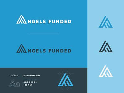 Angels Funded Logo angel investors branding design icon illustration investor finder logo investor finder logo logo logo design branding logodesign logotype typography vector