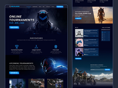 Online Gaming Website dark ui figma gaming landing page gaming website landing page landing page design marketing website online game online games online gaming ui design