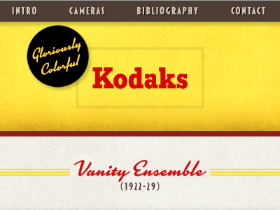 Gloriously Colorful Kodaks redesign retro texture vintage yellow