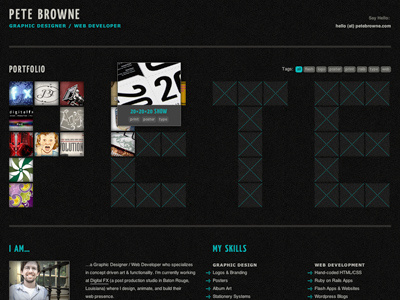 Redesign of my Portfolio Site layout personal redesign web website