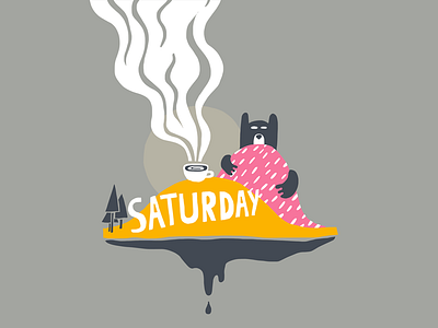 Saturday Coffee artwork bear coffee design drawing illustration photoshop saturday