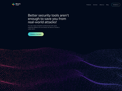 Cyber security company website design. cyber cybersecurity dark wave website design