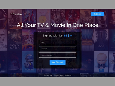 Tv and movie subscription website.