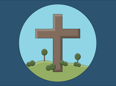 cross bible christian design illustration