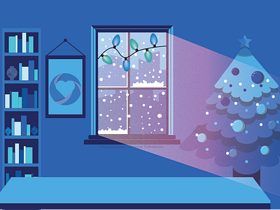 The Christmas Blues blue blues christmas design illustration winter