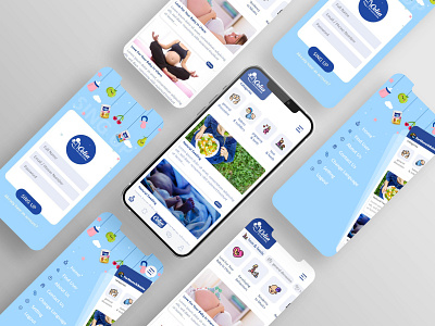 Celia App app application baby baby care birth blue care celia design discussion feeding love mother pregnancy social toddler toddlers ui ux