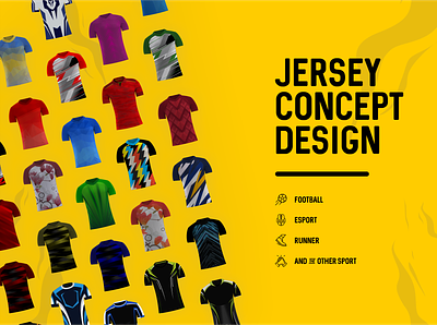 Jersey Consept Design brand design brand identity esport football jersey jersey design runner vector