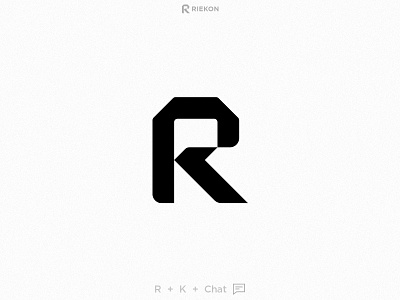 RK or KR Chat logo brand identity branding chat graphic design kr letter letter rk logo message minimalist monogram monogram letter mark rk