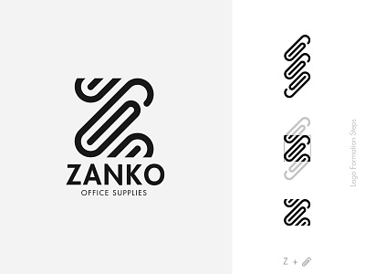 Zanko Office Supplies brand identity branding clever logo design graphic design logo logodesign minimalist minimalist logo monogram monogram letter mark vector z logo
